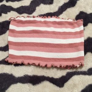 Size Small Pink And White Tube Top